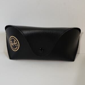 Ray-Ban Black Sunglasses Eyeglasses Case Snap Closure Inside Nose Piece